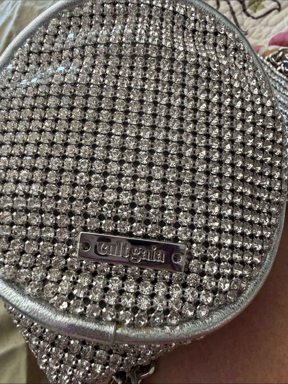 Cult Gaia NEW Silver Rhinestone Chain Shoulder Bag the sparkle ✨ ❤️‼️